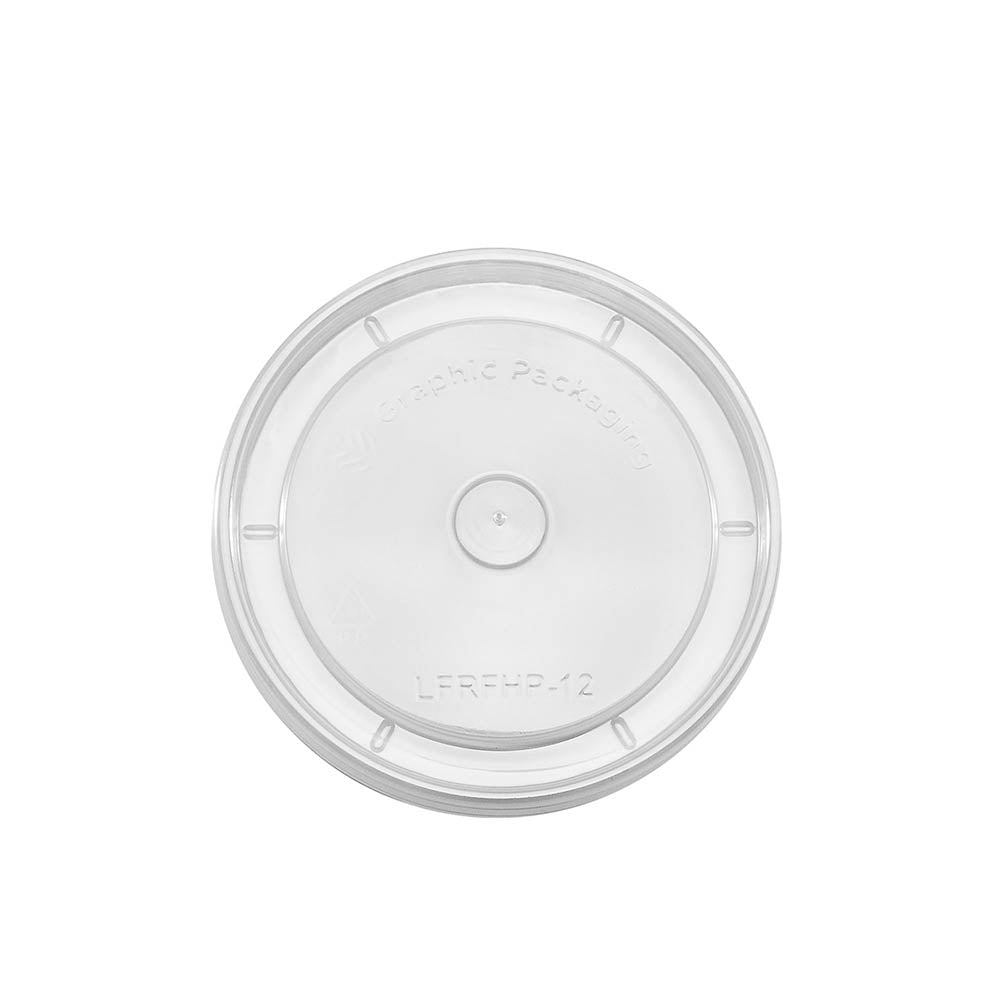 12 oz. Hot/Flat/Clear Paper Food Container Lid