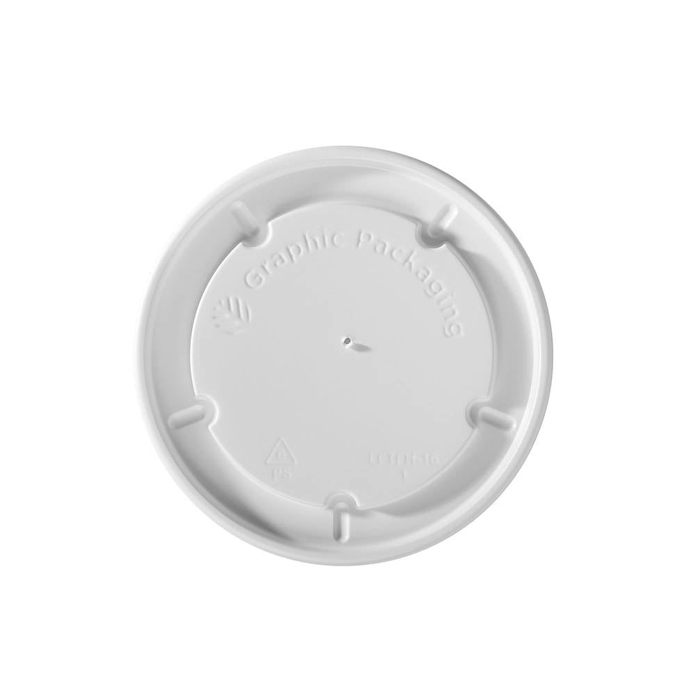6/8/10/16 oz. Hot/Flat/White Paper Food Container Lid
