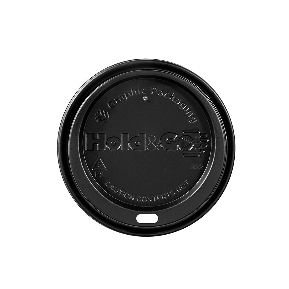 12/16/20/24 oz. Hold&Go™ Dome/Black Paper Hot Cup Lid