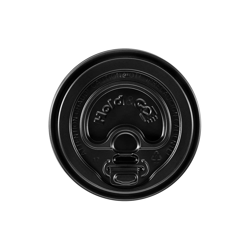 12/16/20/24 oz. Hold&Go™ Lock-Back Dome/Black Paper Hot Cup Lid