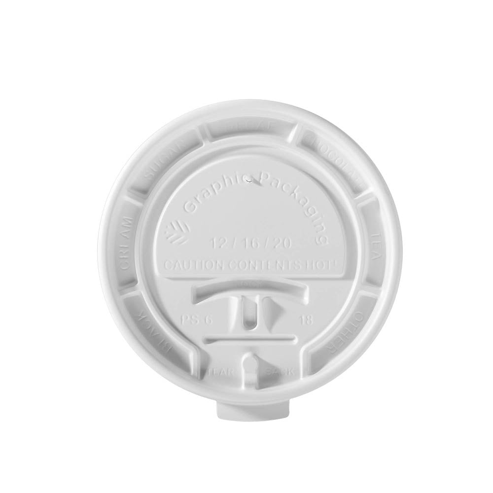 10/12/16/20/24 oz. Lock-Back/White Paper Hot Cup Lid