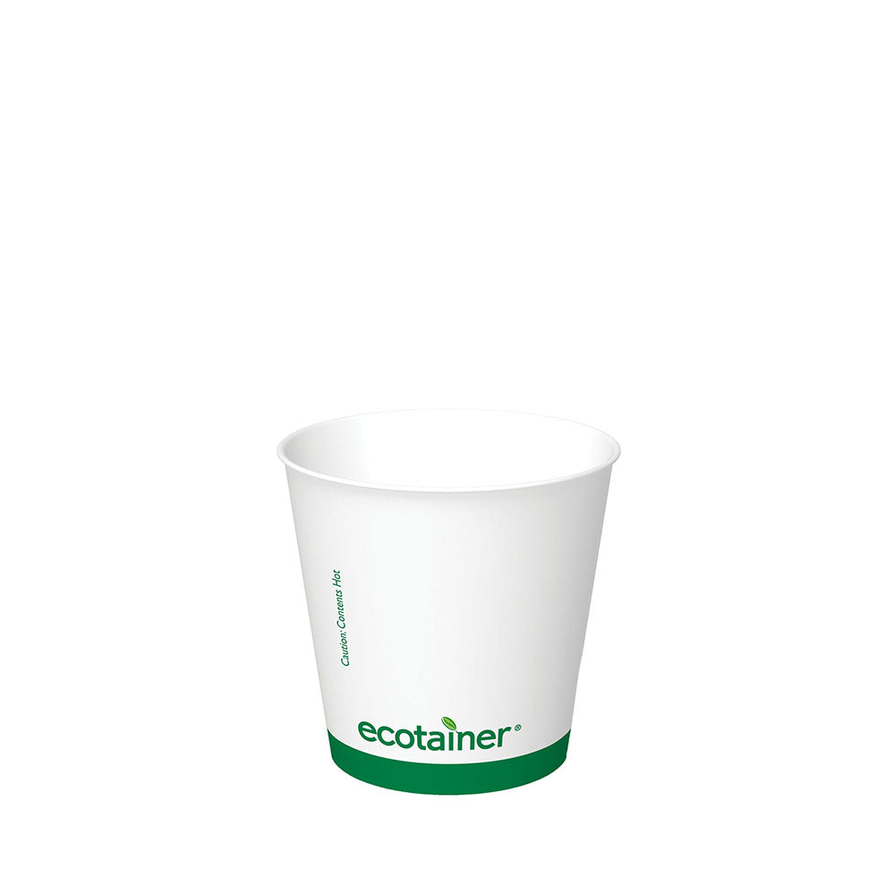 10 oz. ecotainer™ Carte Blanc™ Paper Hot Cup (Squat)