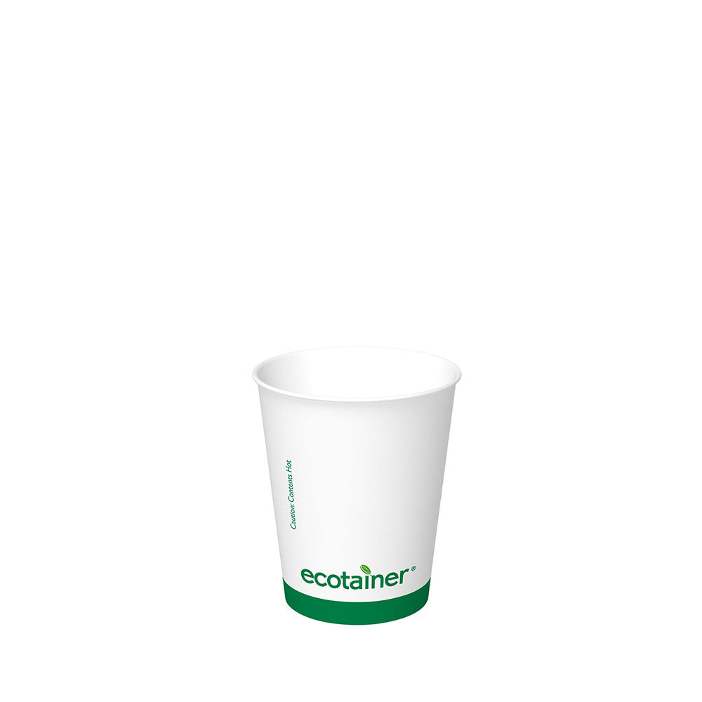 8 oz. ecotainer™ Carte Blanc™ Paper Hot Cup