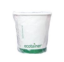 10 oz. Carte BlancÂ® ecotainerÂ® Individually Wrapped Paper Hot Cup (Squat)