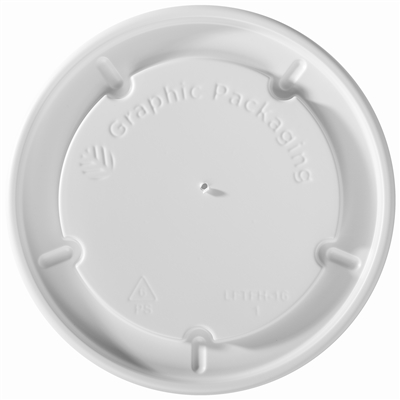 Graphic Packaging 316603019 Ecotainer™ Polystyrene 8 oz Soup Container Flat  Lids - 3 7/8Dia. x 1/2H